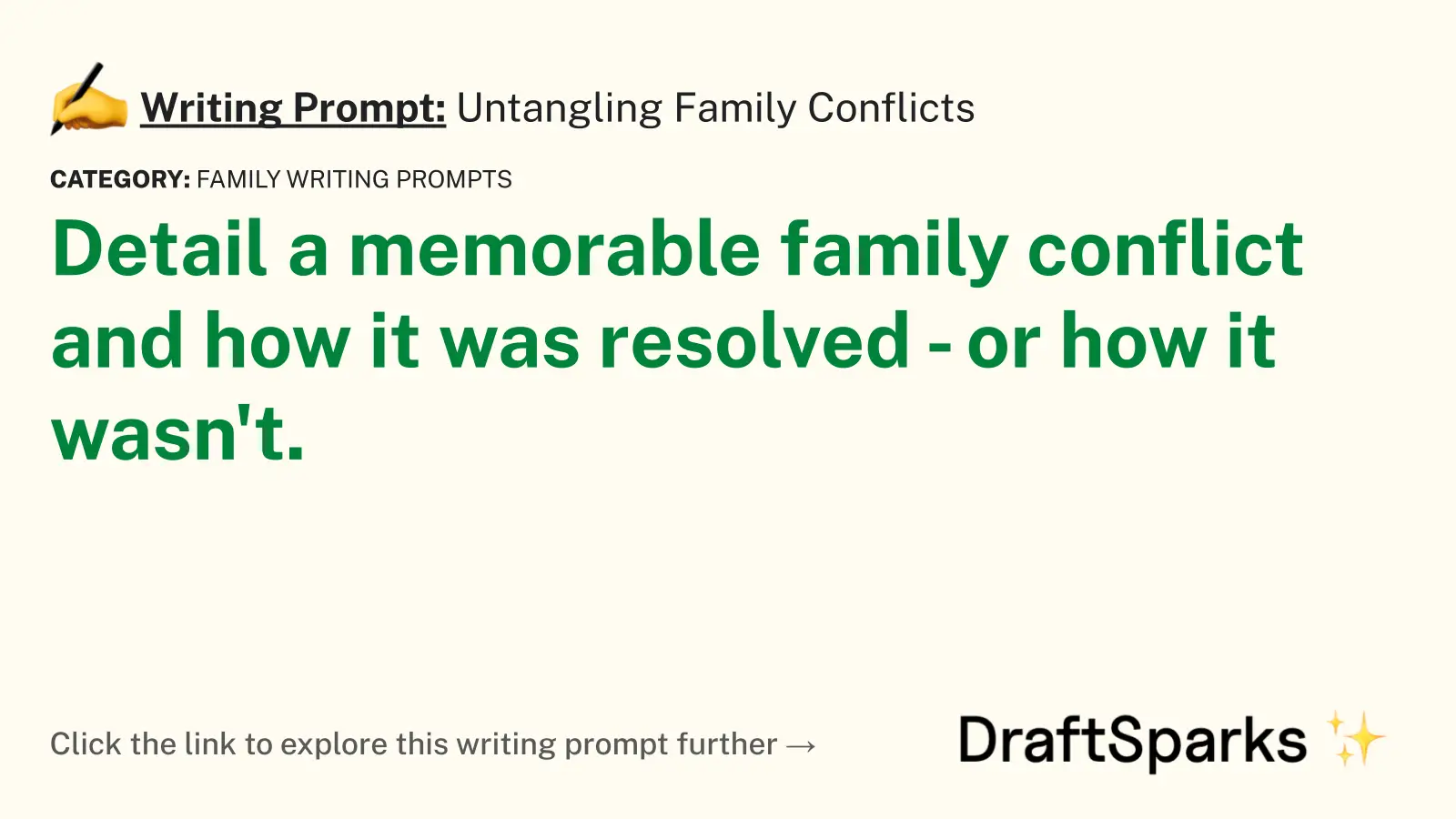 Untangling Family Conflicts