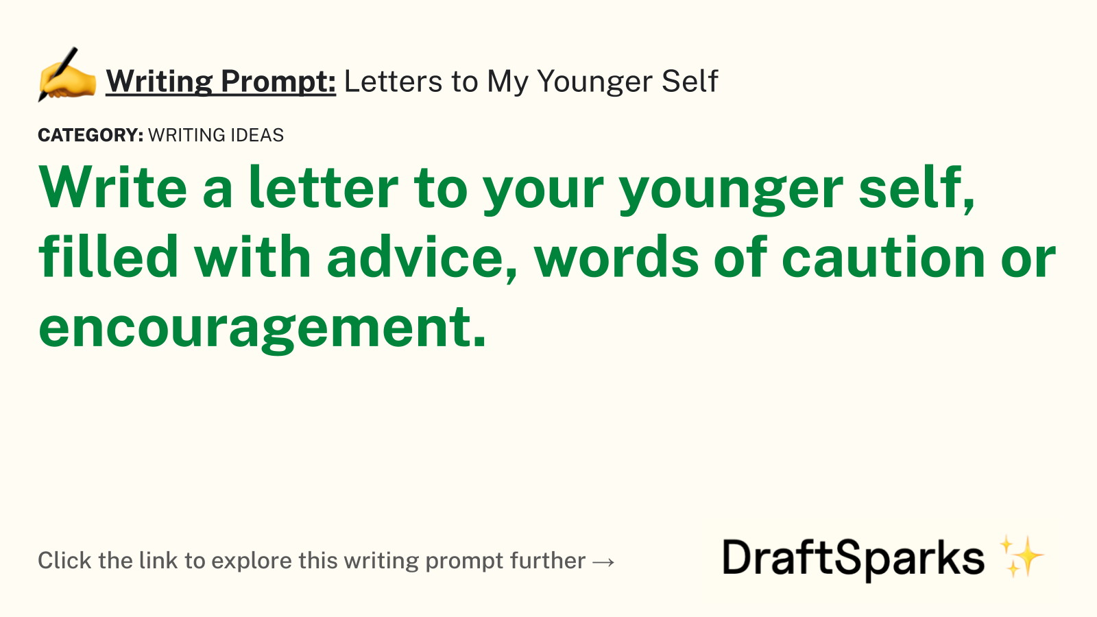 Letters to My Younger Self