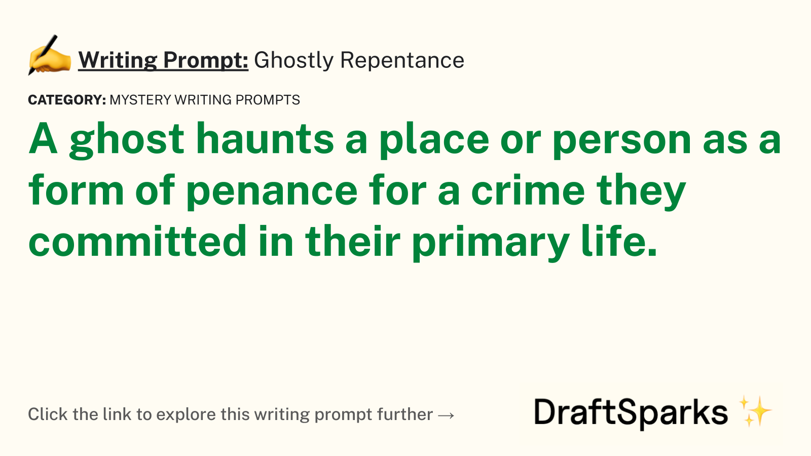 Ghostly Repentance