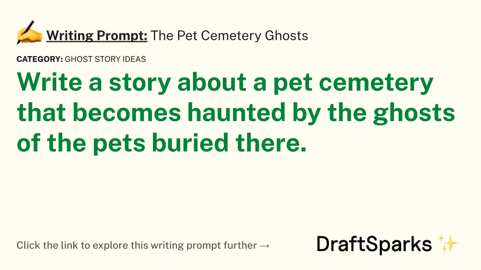 The Pet Cemetery Ghosts