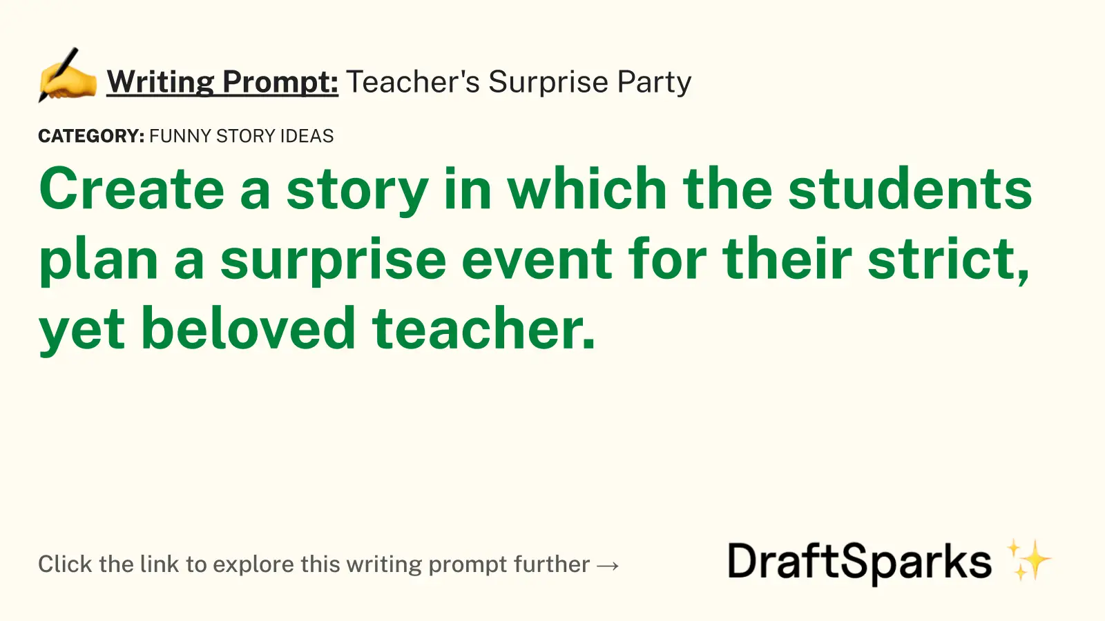 Teacher’s Surprise Party