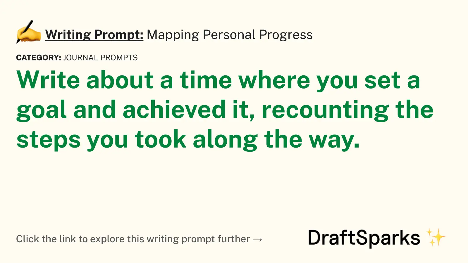 Mapping Personal Progress
