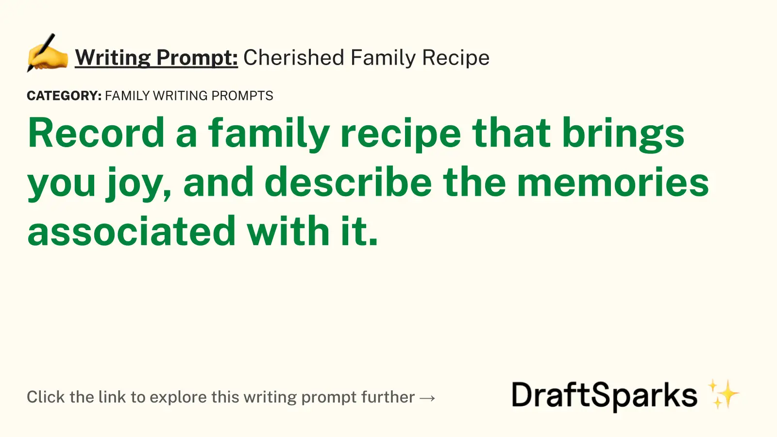 Cherished Family Recipe