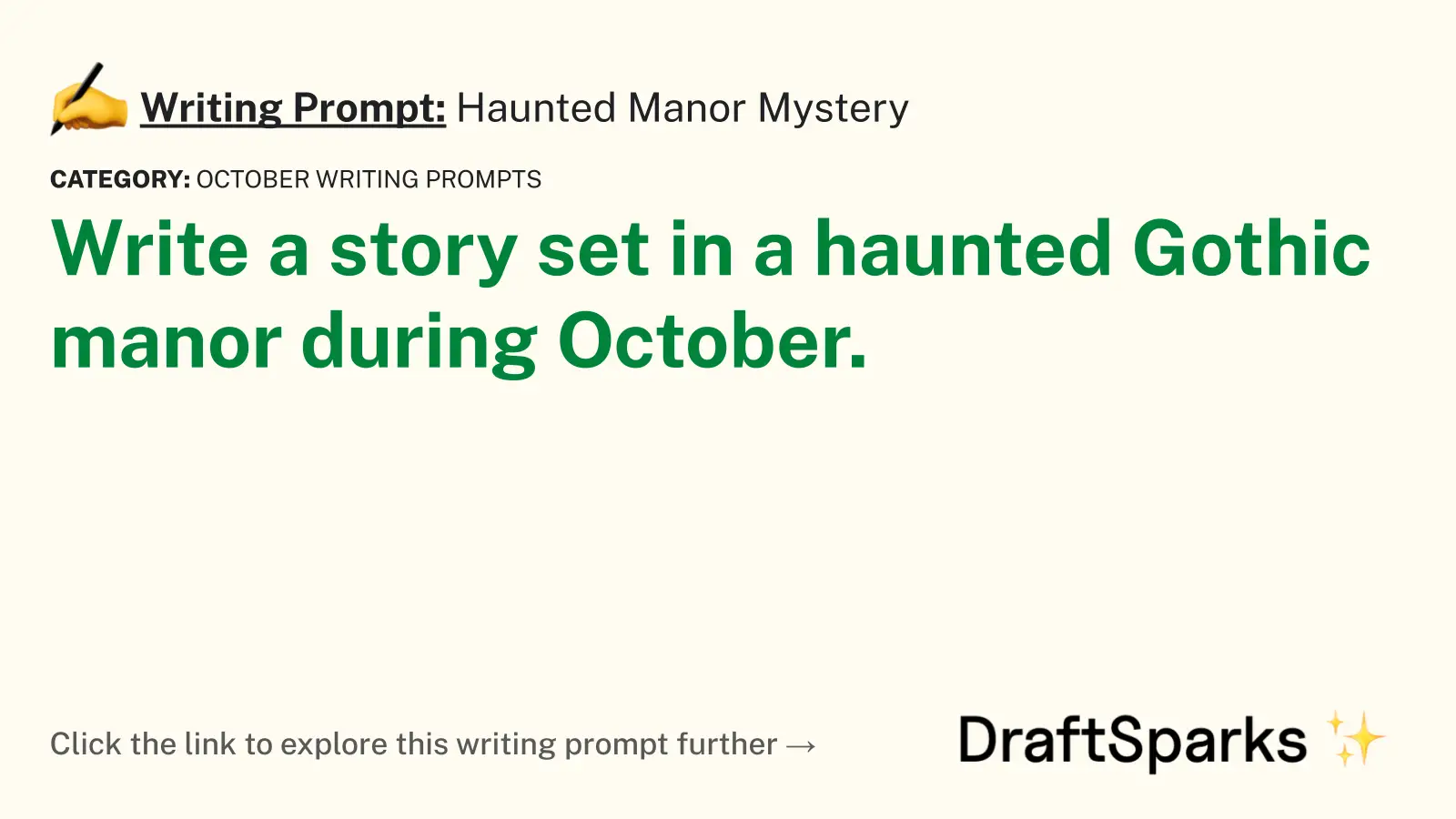Haunted Manor Mystery