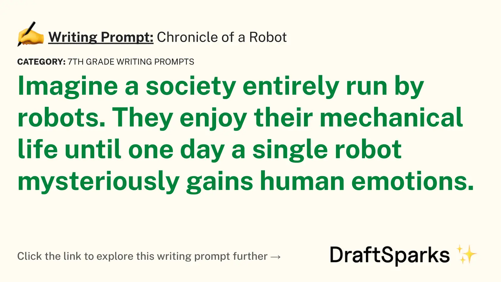 Chronicle of a Robot