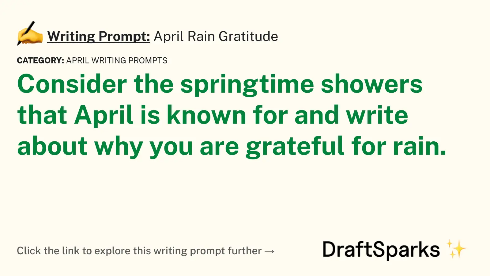 April Rain Gratitude