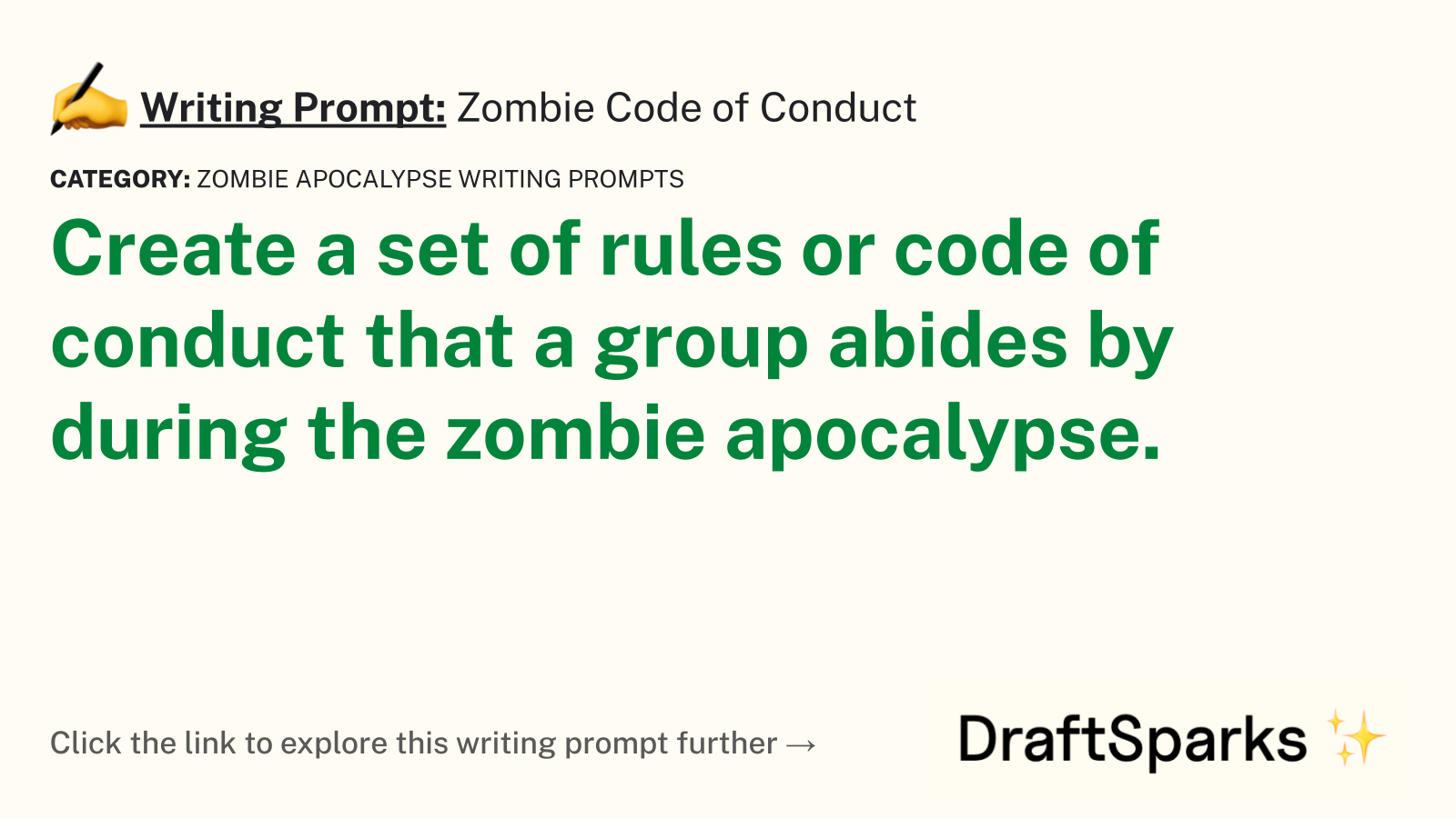 Zombie Code of Conduct