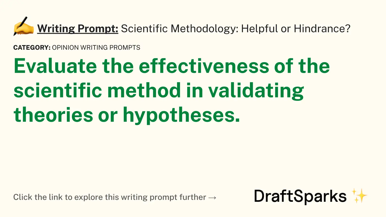 Scientific Methodology: Helpful or Hindrance?