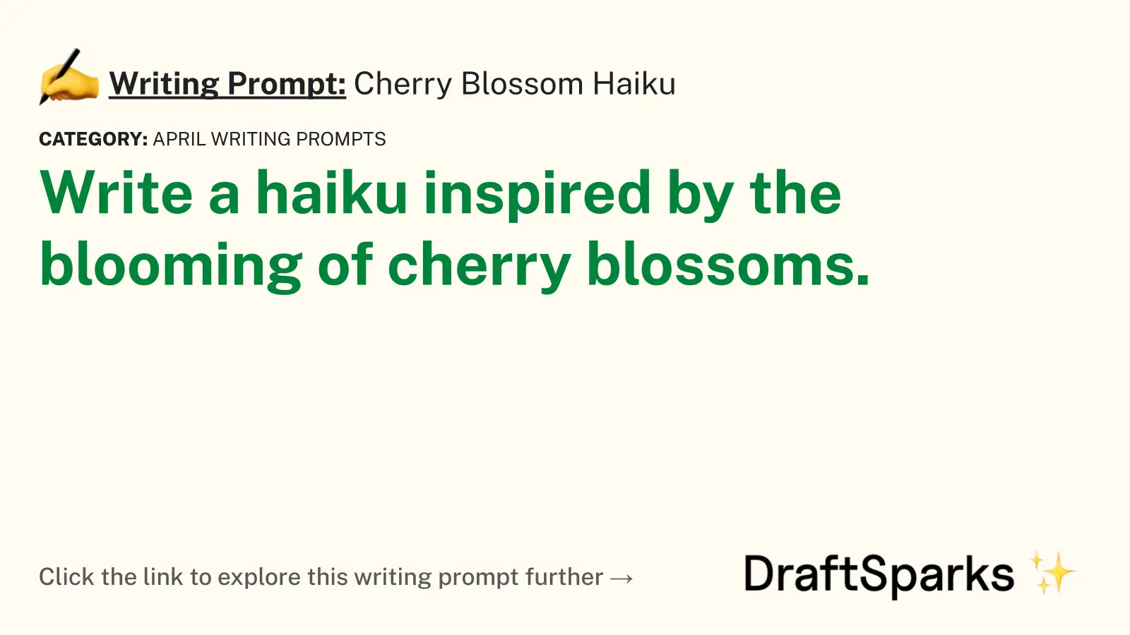 Cherry Blossom Haiku