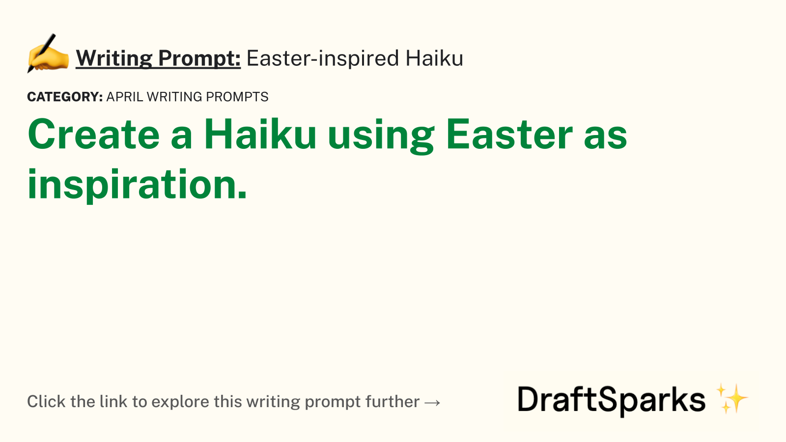 Easter-inspired Haiku