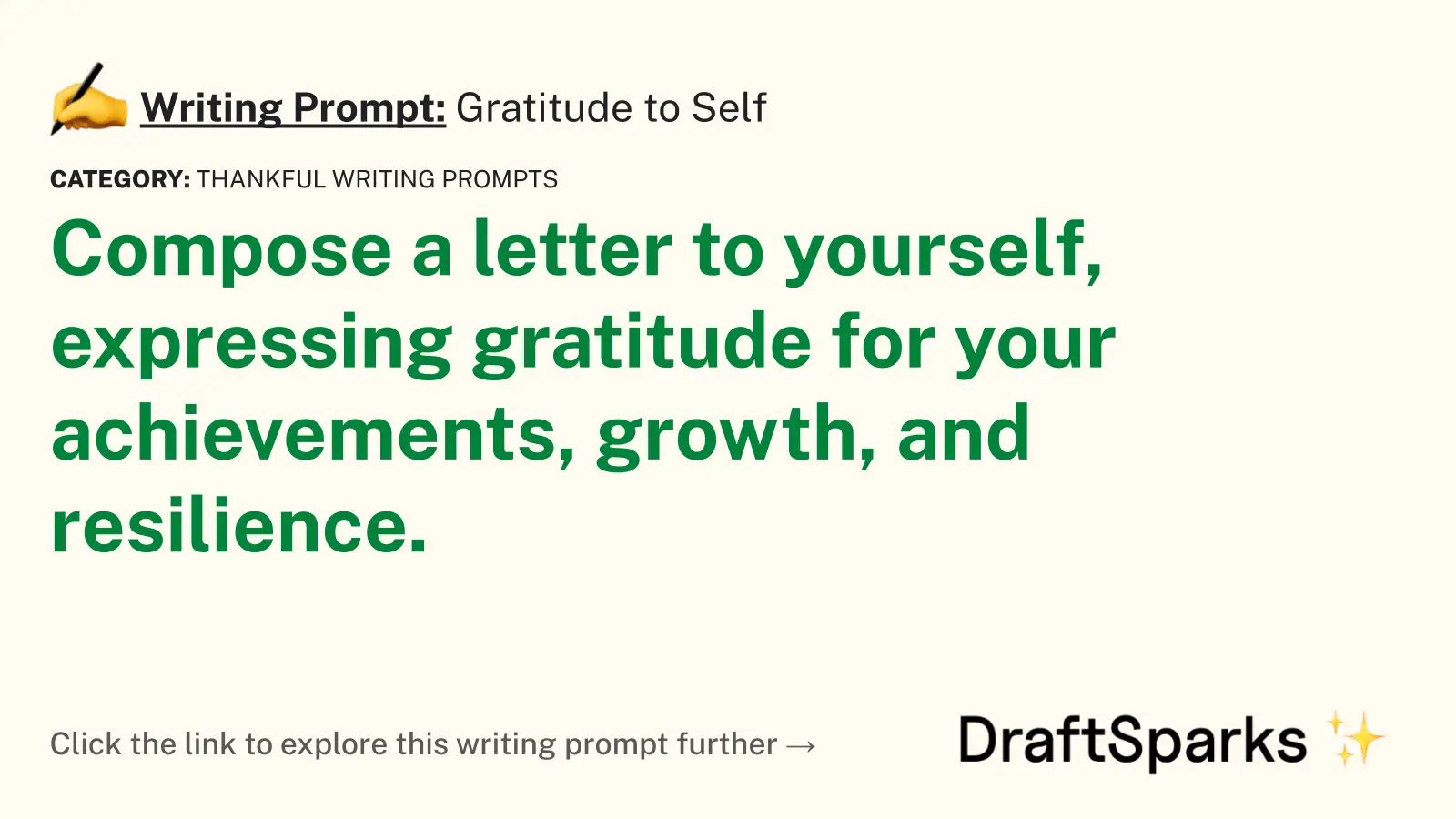 Gratitude to Self