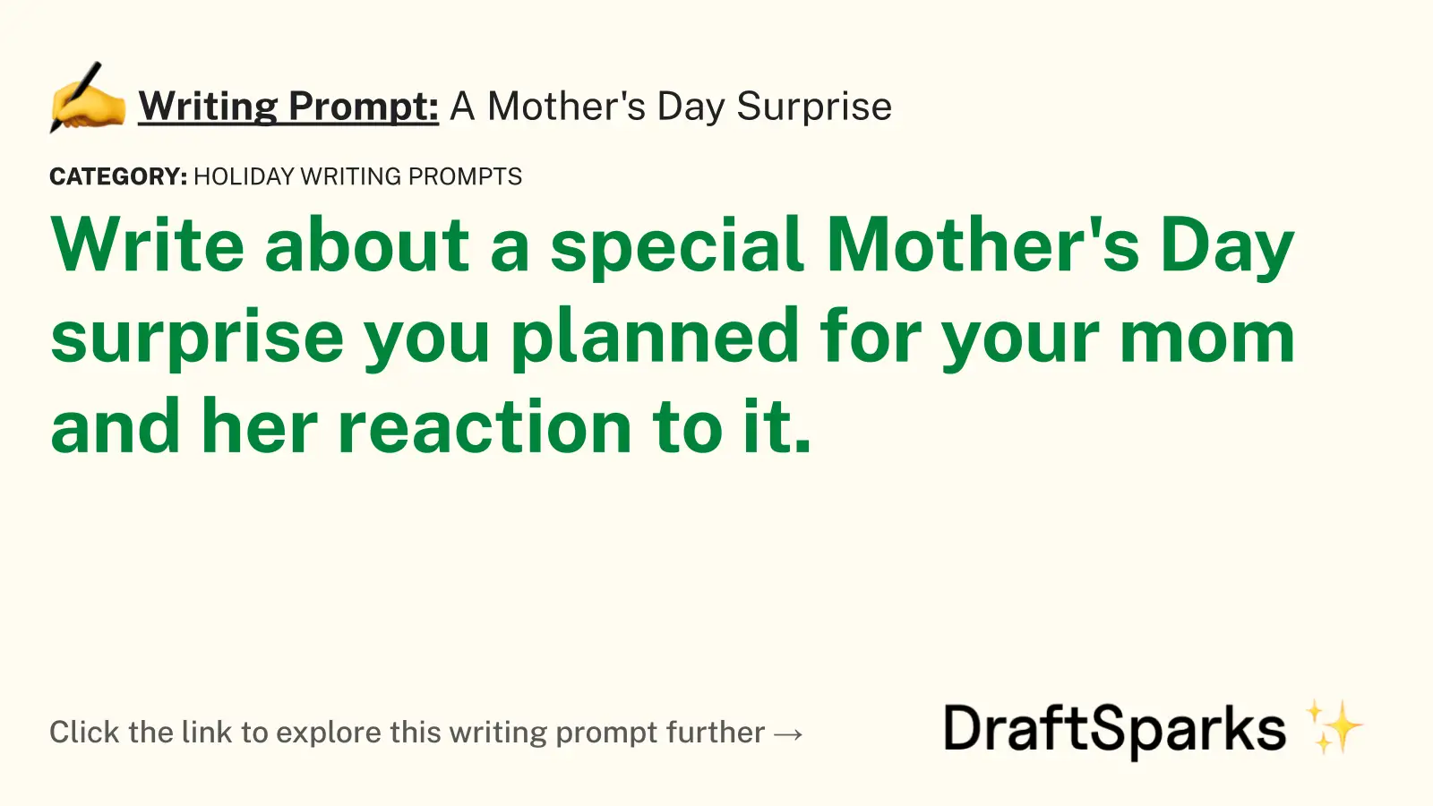 A Mother’s Day Surprise