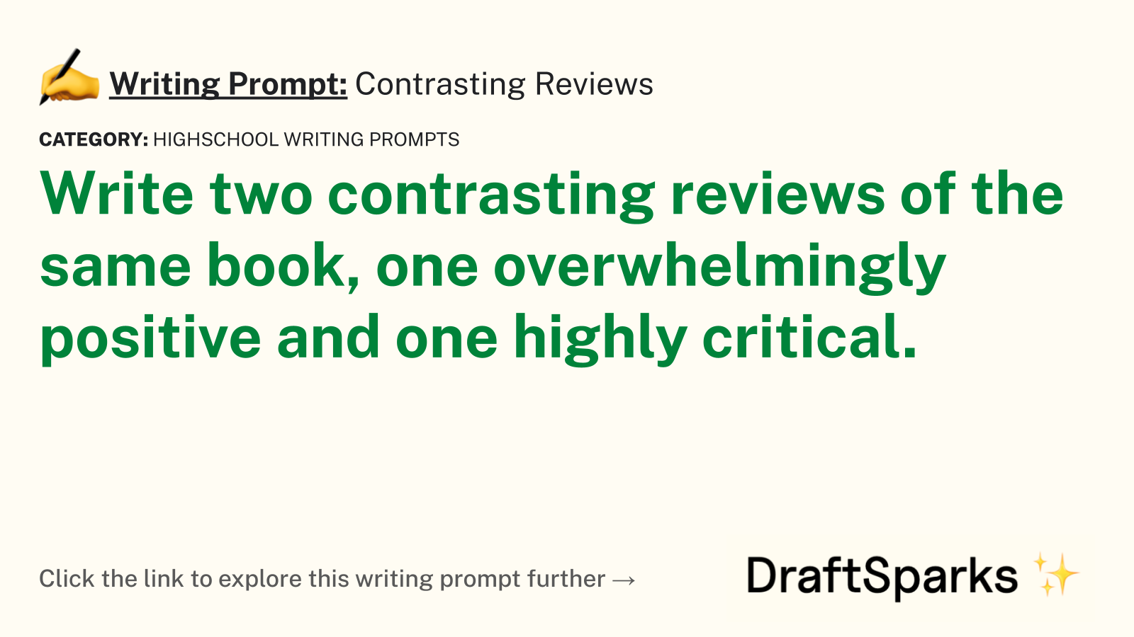 Contrasting Reviews