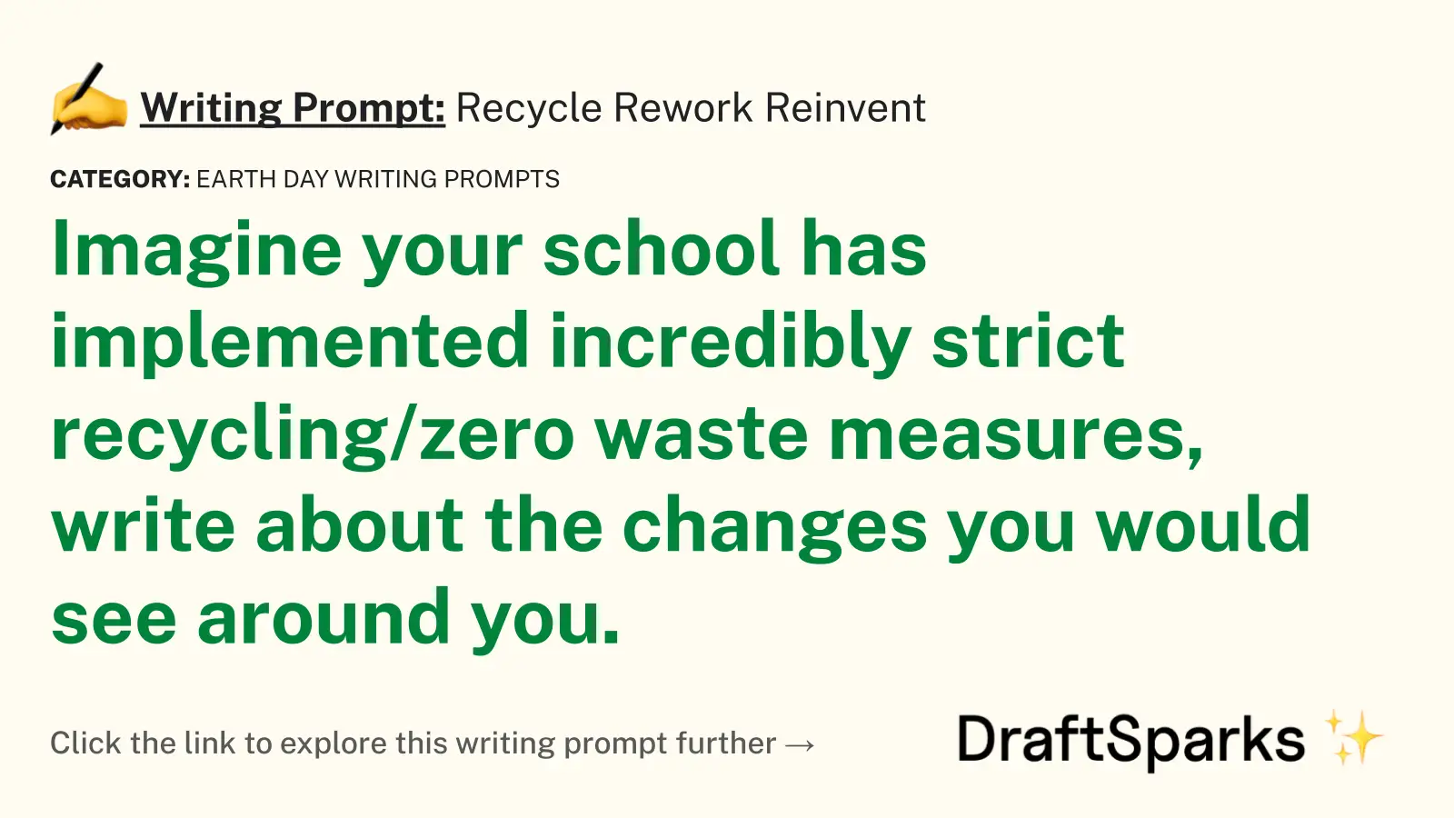 Recycle Rework Reinvent