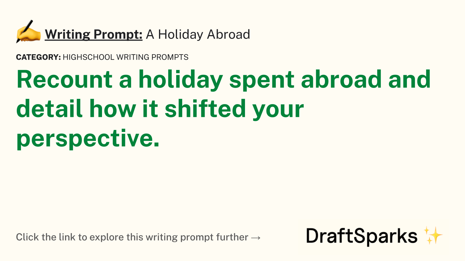 A Holiday Abroad