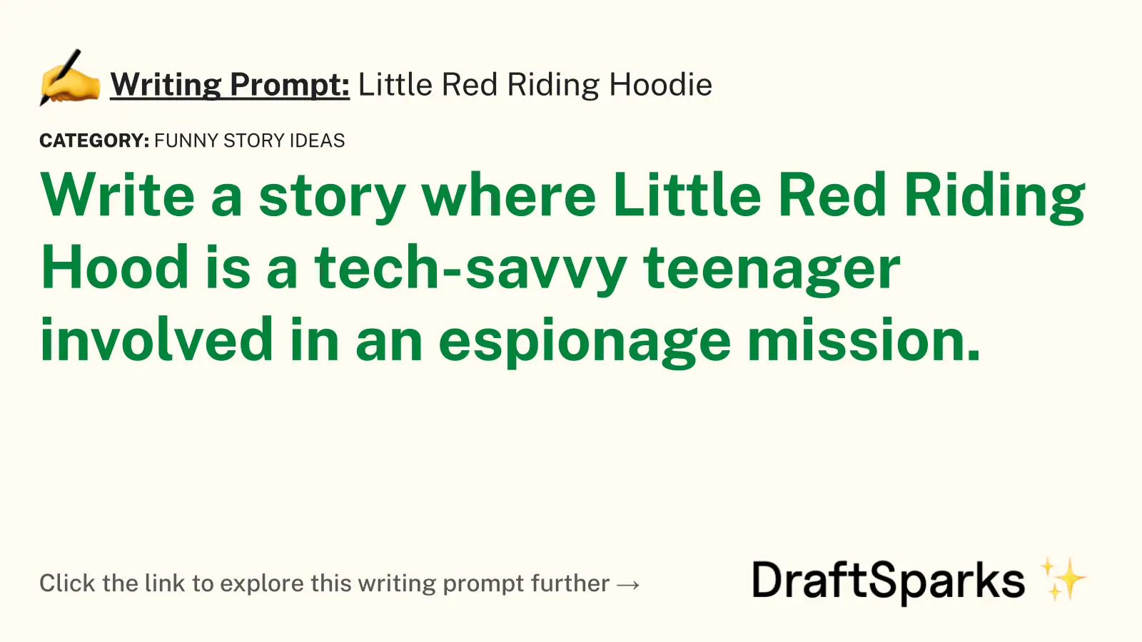 Little Red Riding Hoodie