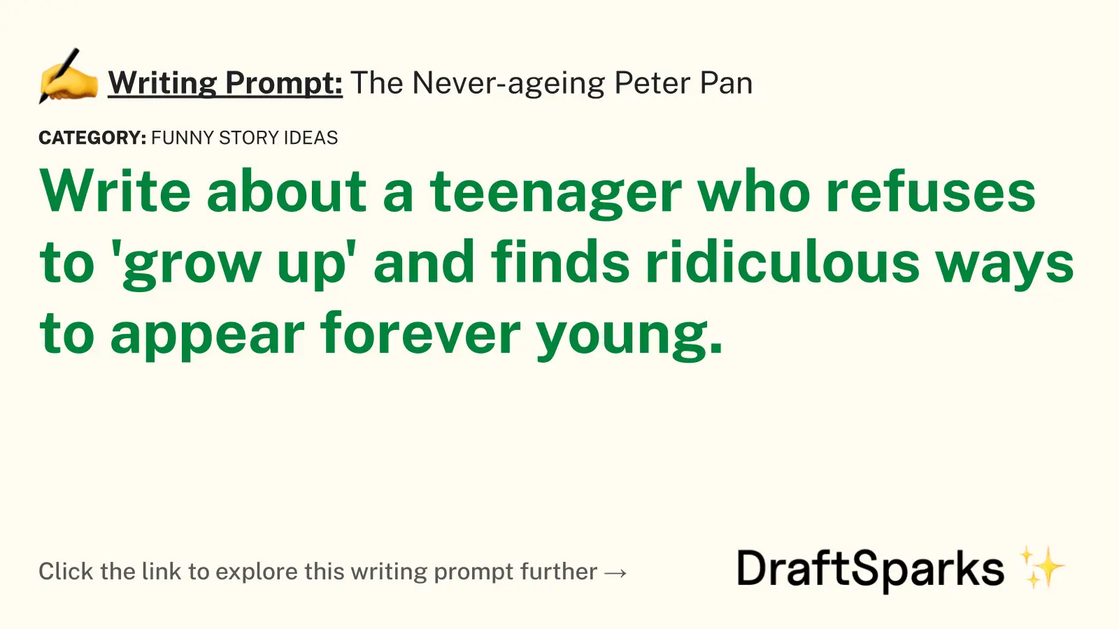 The Never-ageing Peter Pan