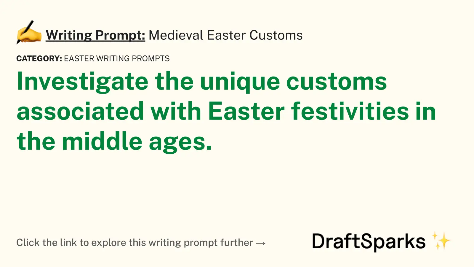 Medieval Easter Customs
