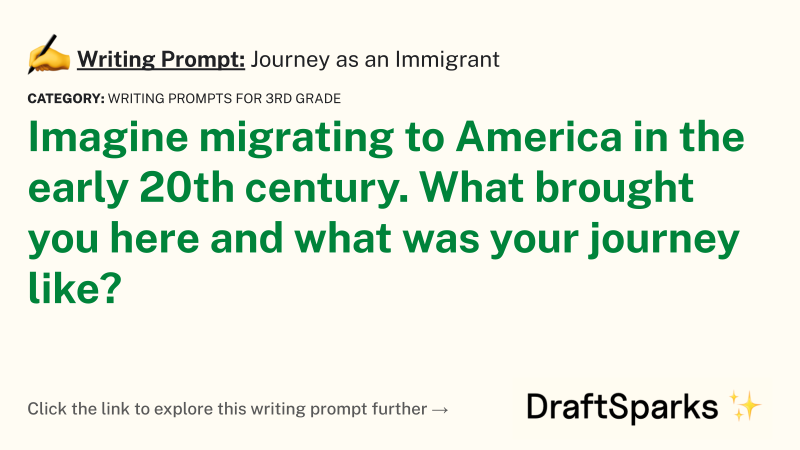 Journey as an Immigrant