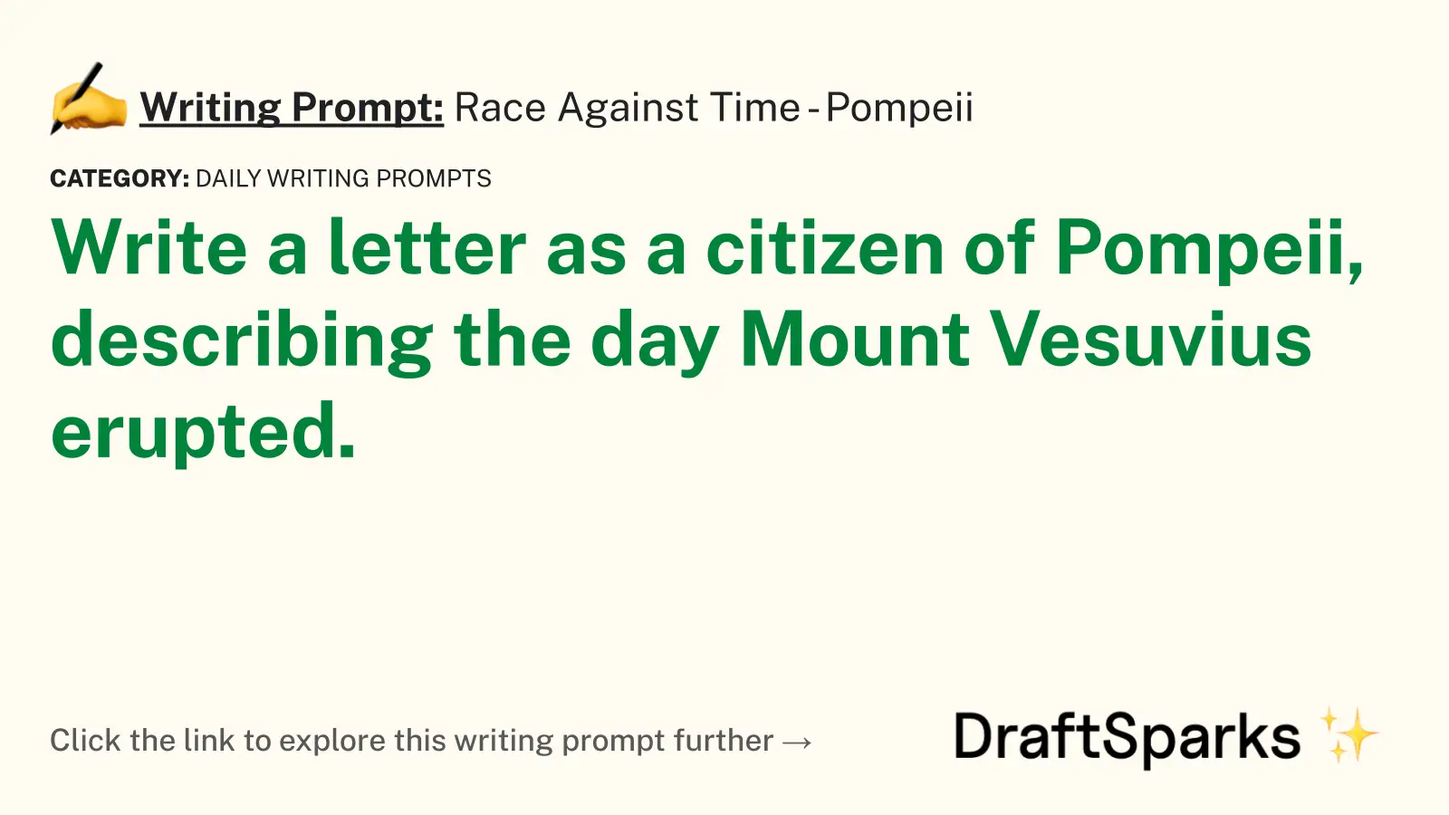 Race Against Time – Pompeii