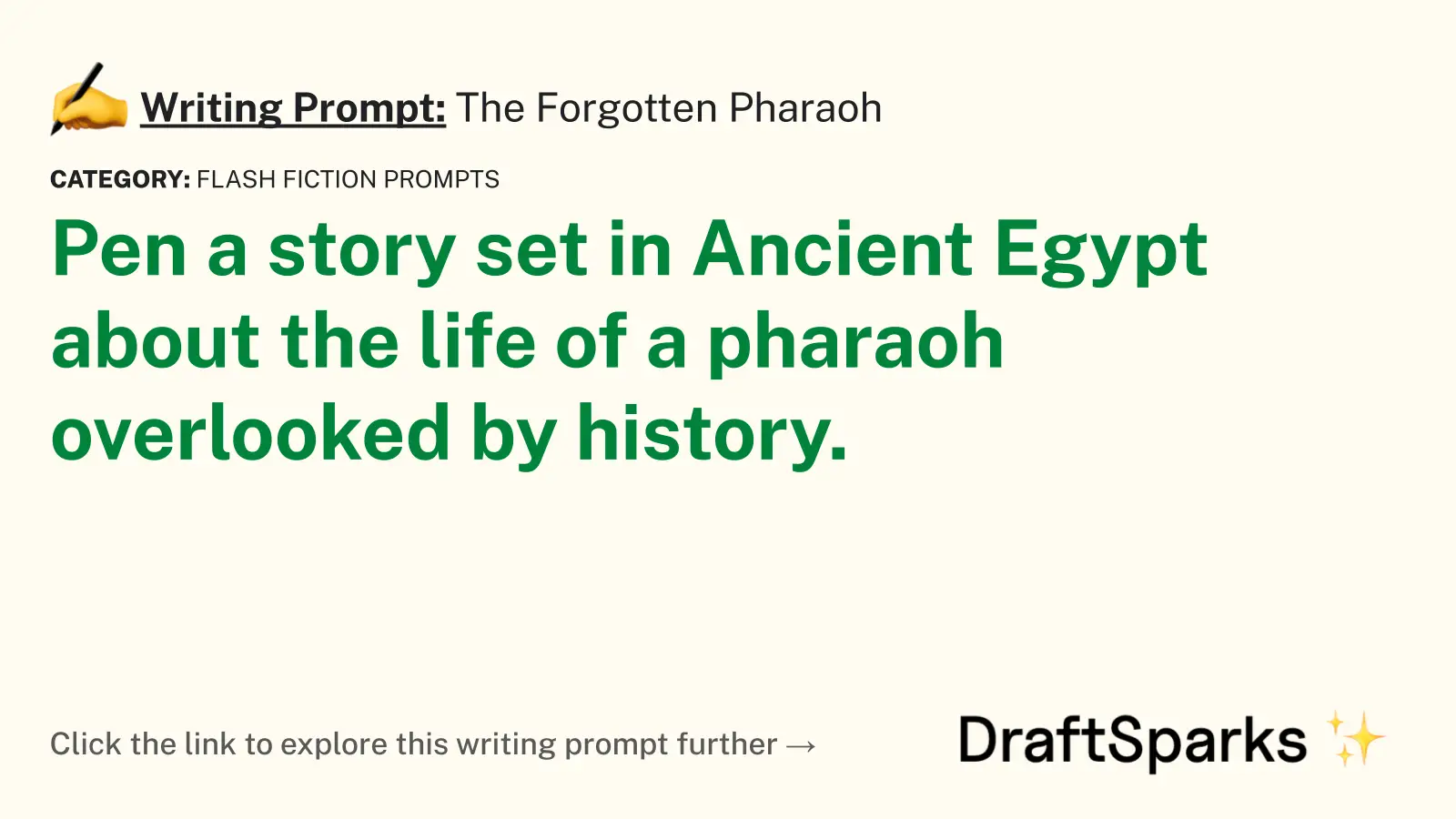 The Forgotten Pharaoh