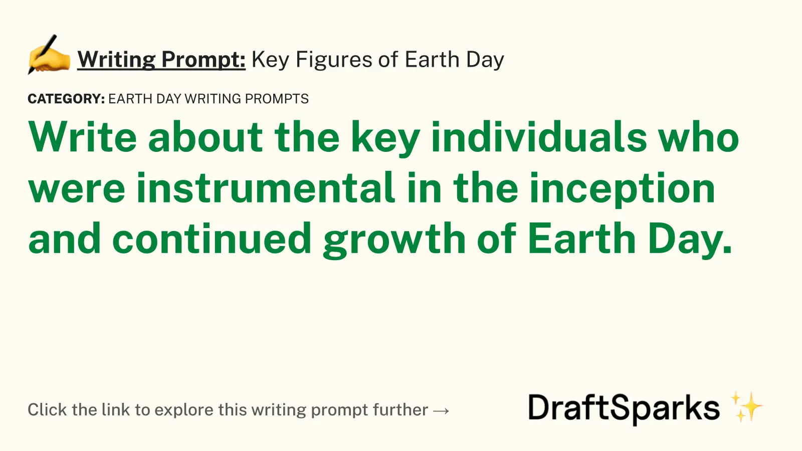 Key Figures of Earth Day