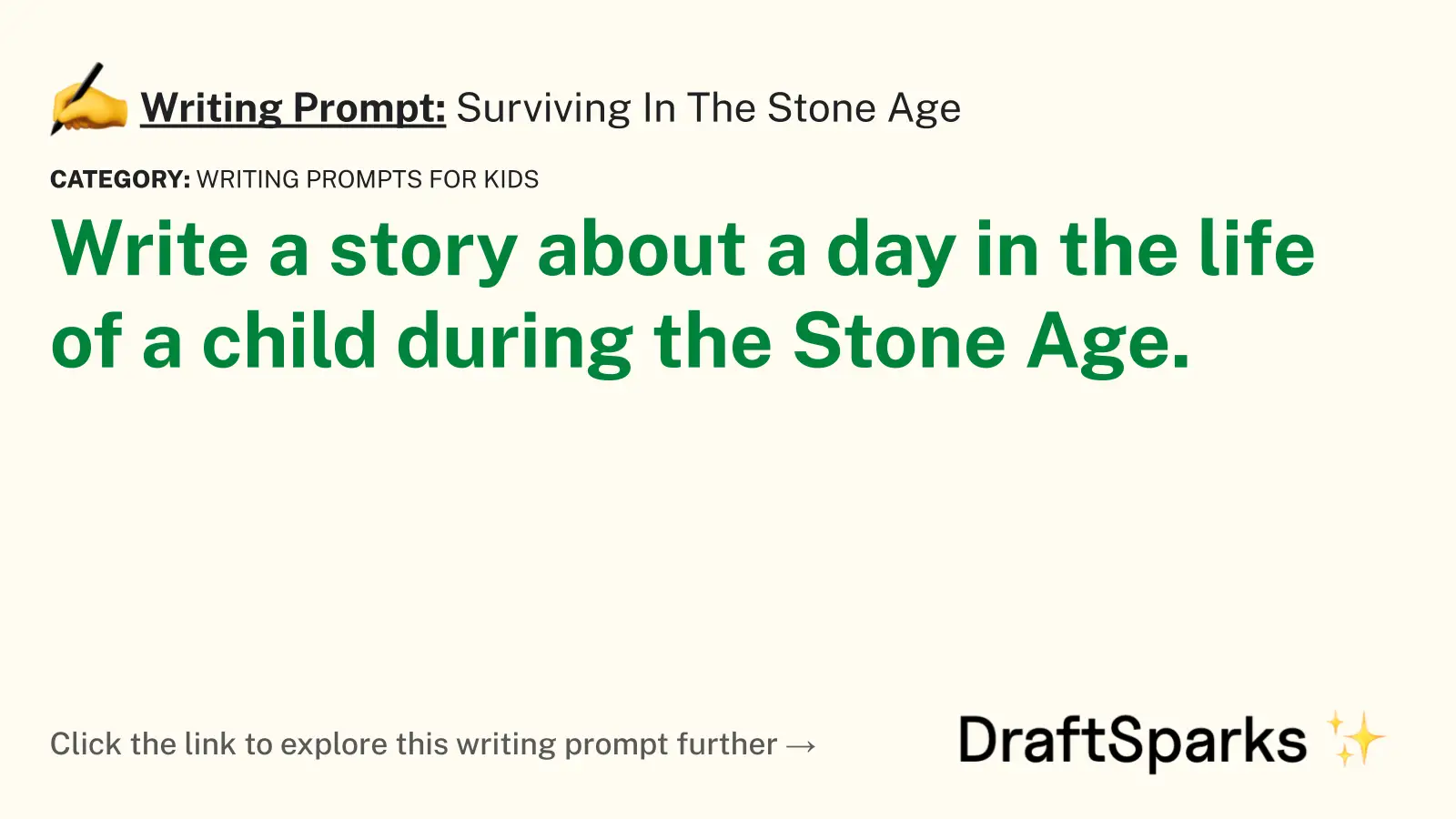 Surviving In The Stone Age