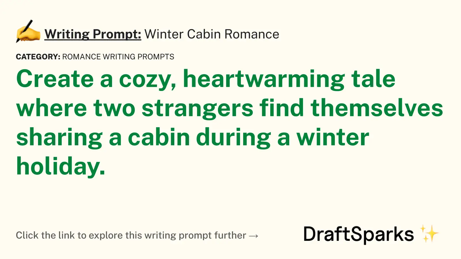 Winter Cabin Romance