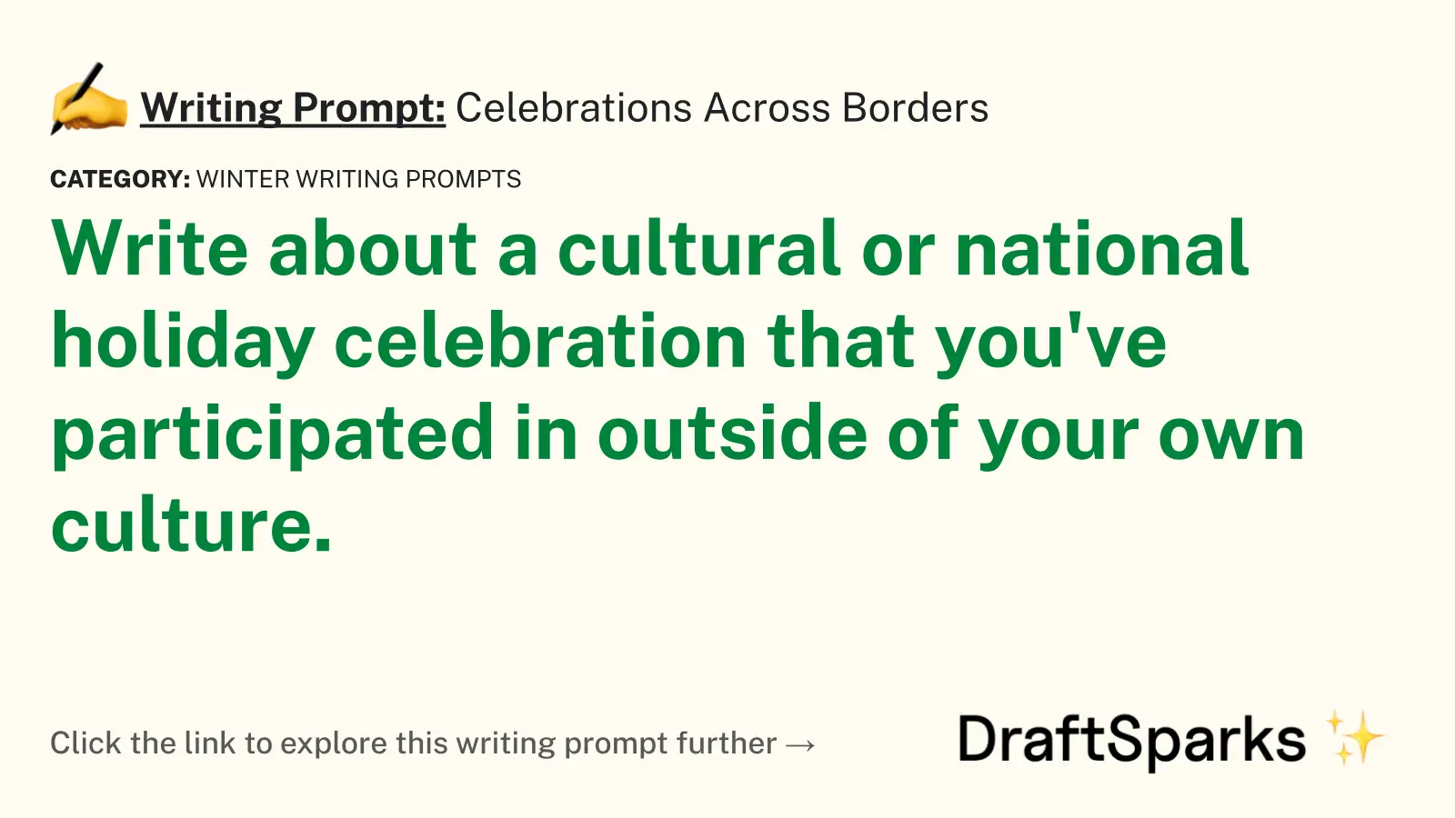 Celebrations Across Borders