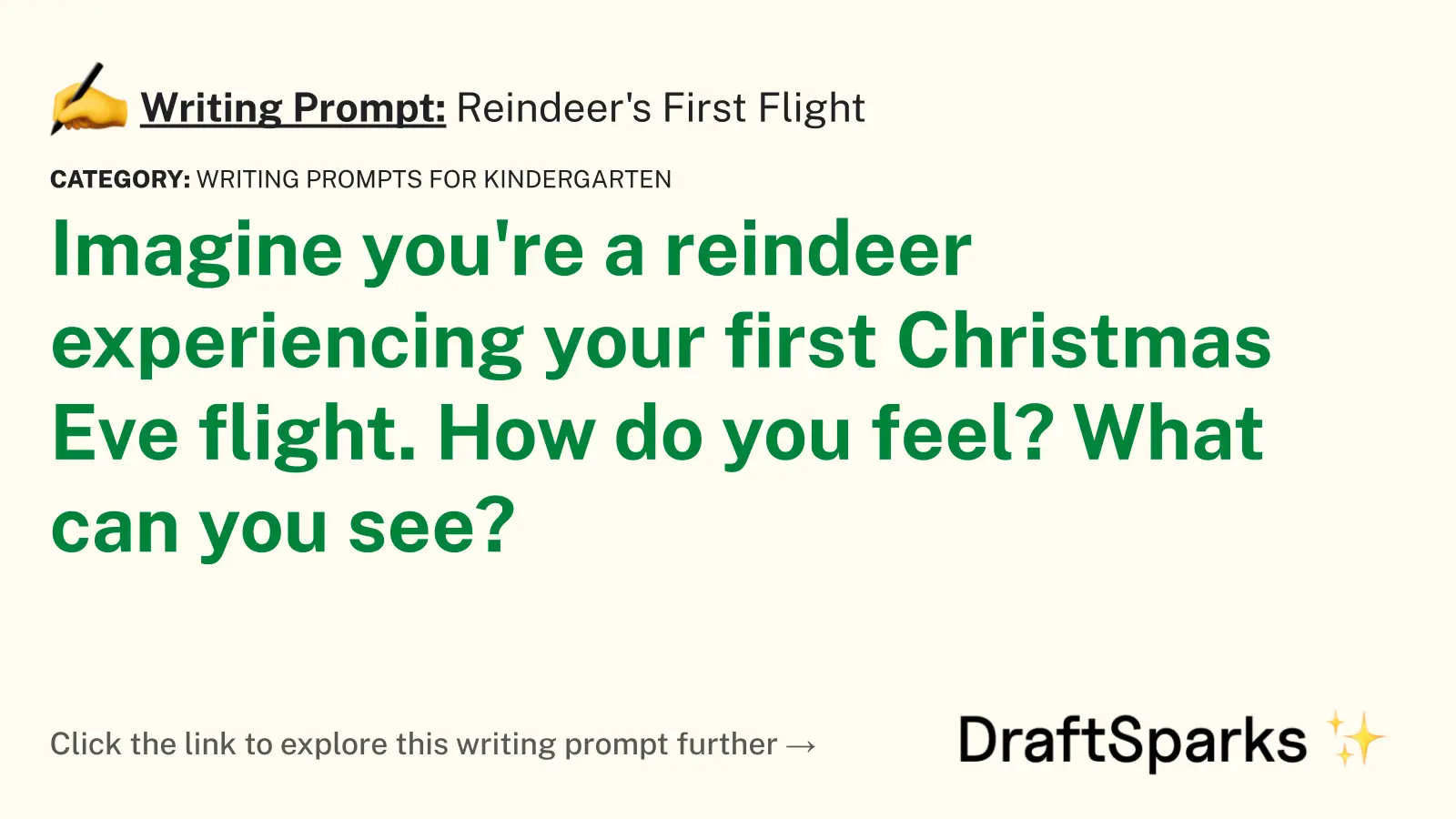 Reindeer’s First Flight