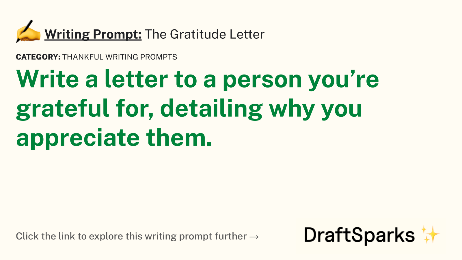 The Gratitude Letter