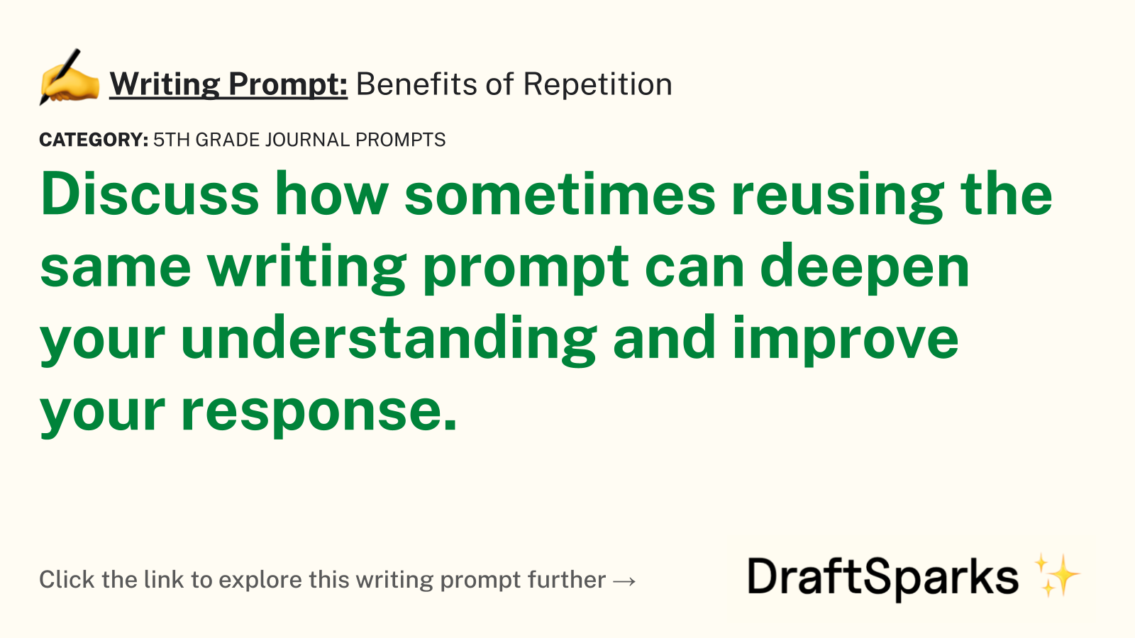 Benefits of Repetition