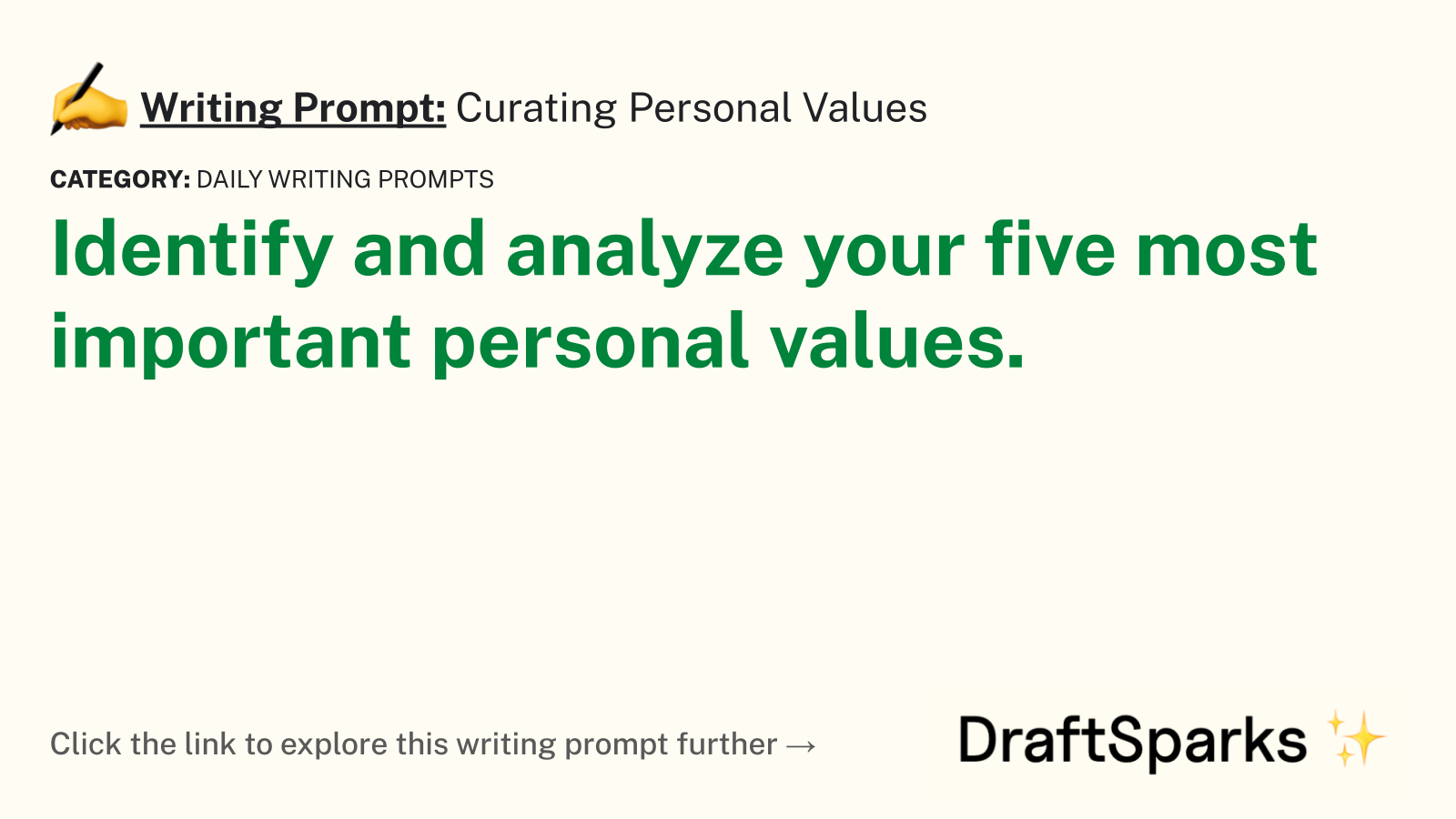 Curating Personal Values
