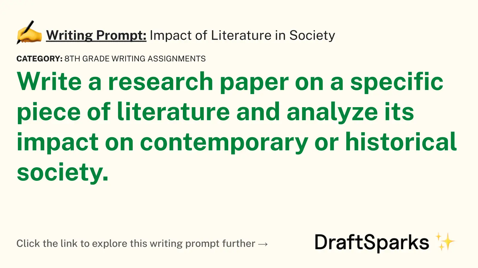 Impact of Literature in Society