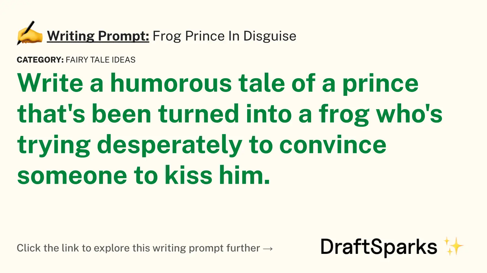 Frog Prince In Disguise