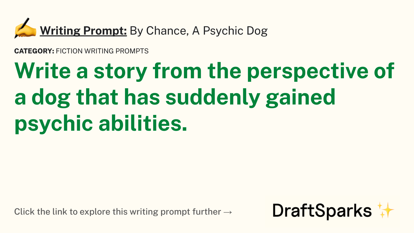 By Chance, A Psychic Dog