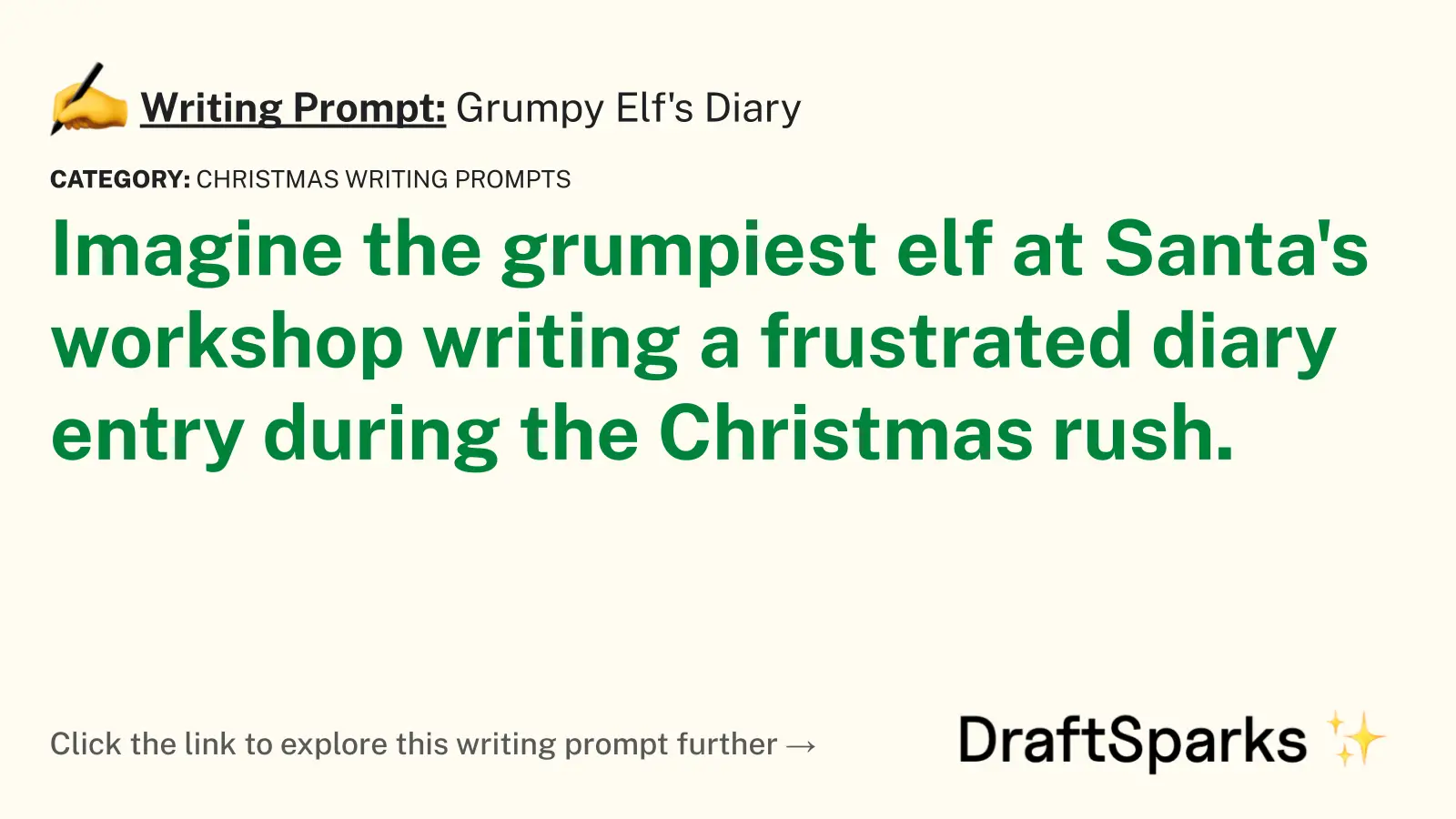 Grumpy Elf’s Diary