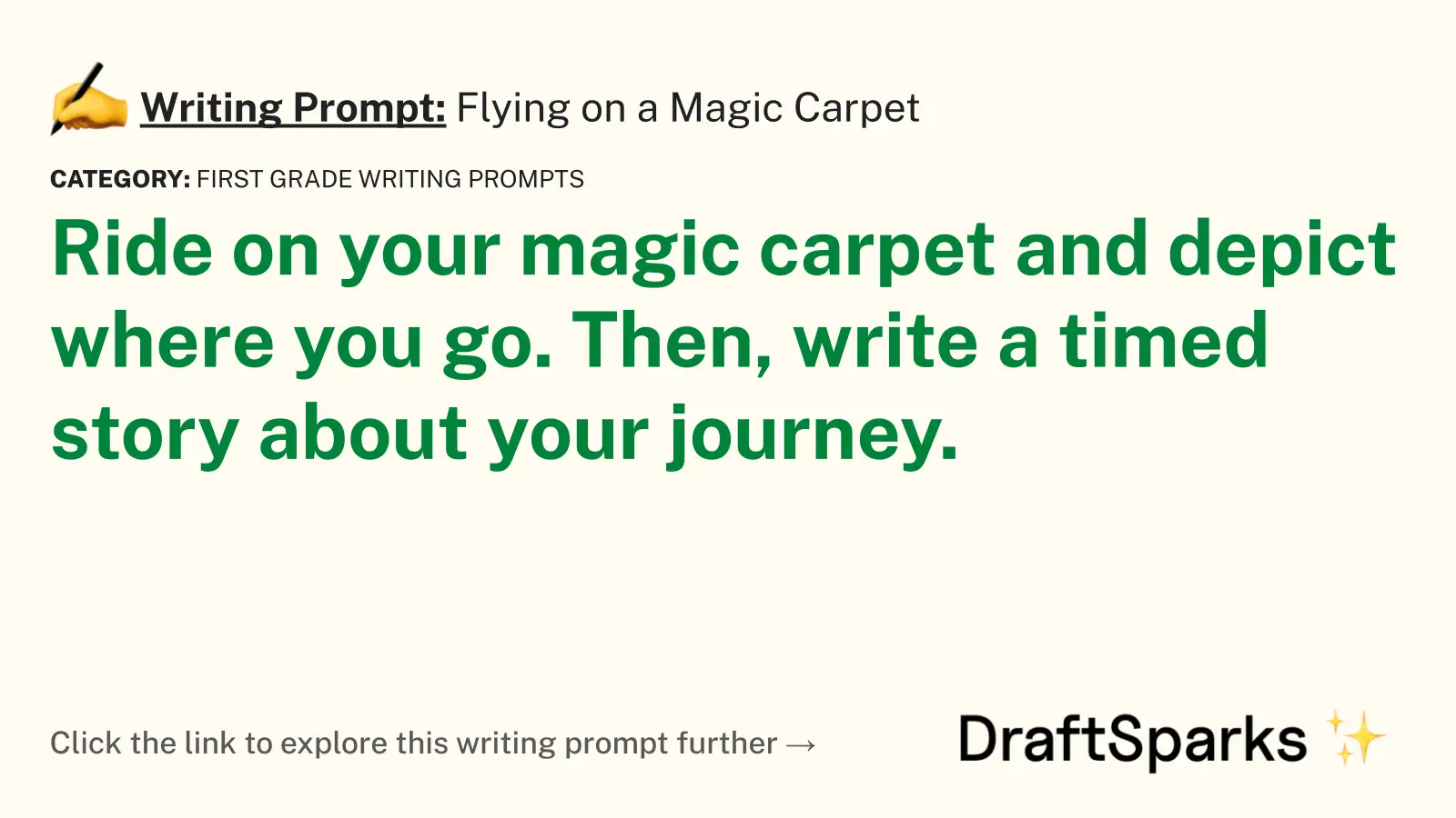 Flying on a Magic Carpet