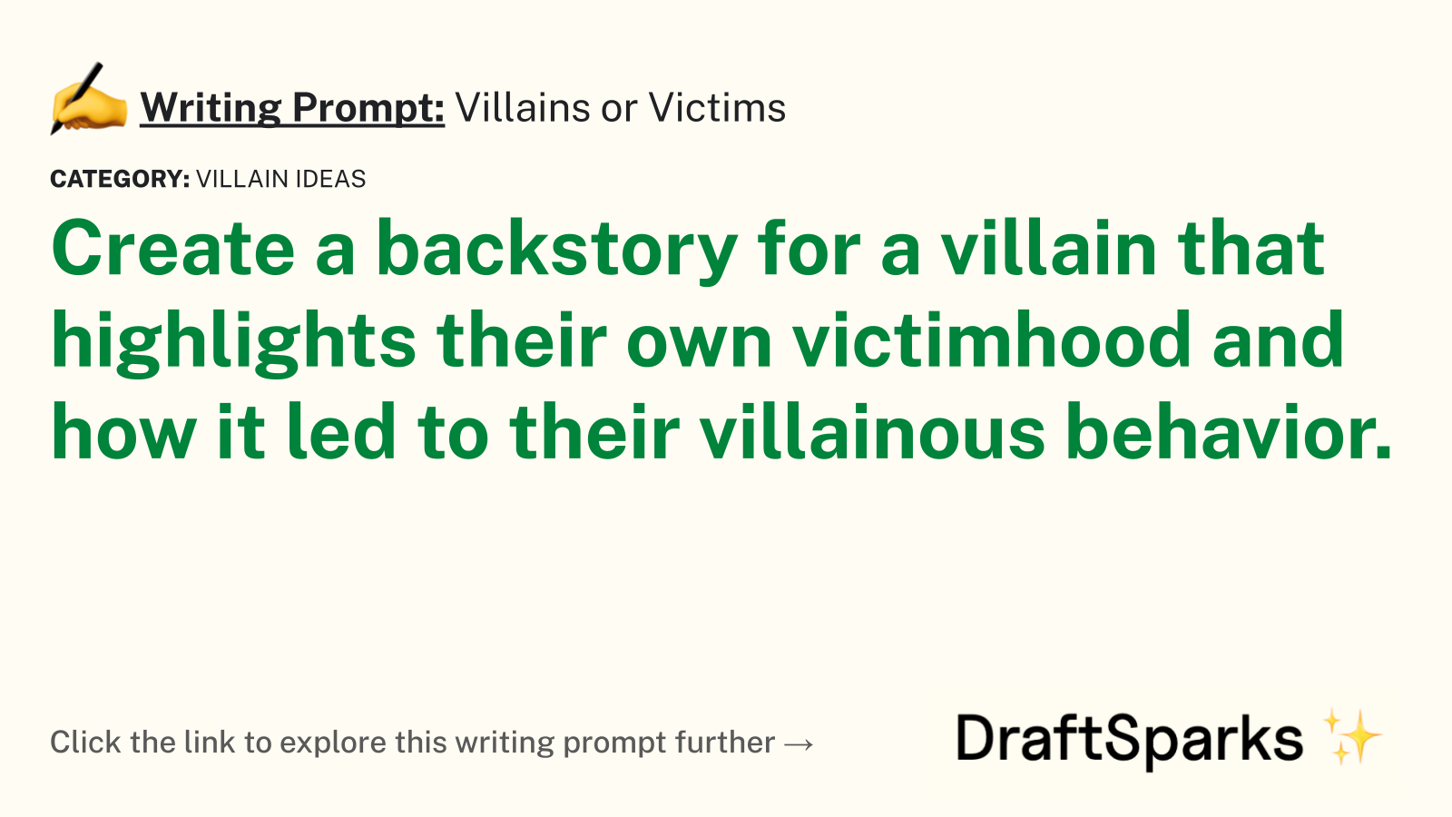 Villains or Victims