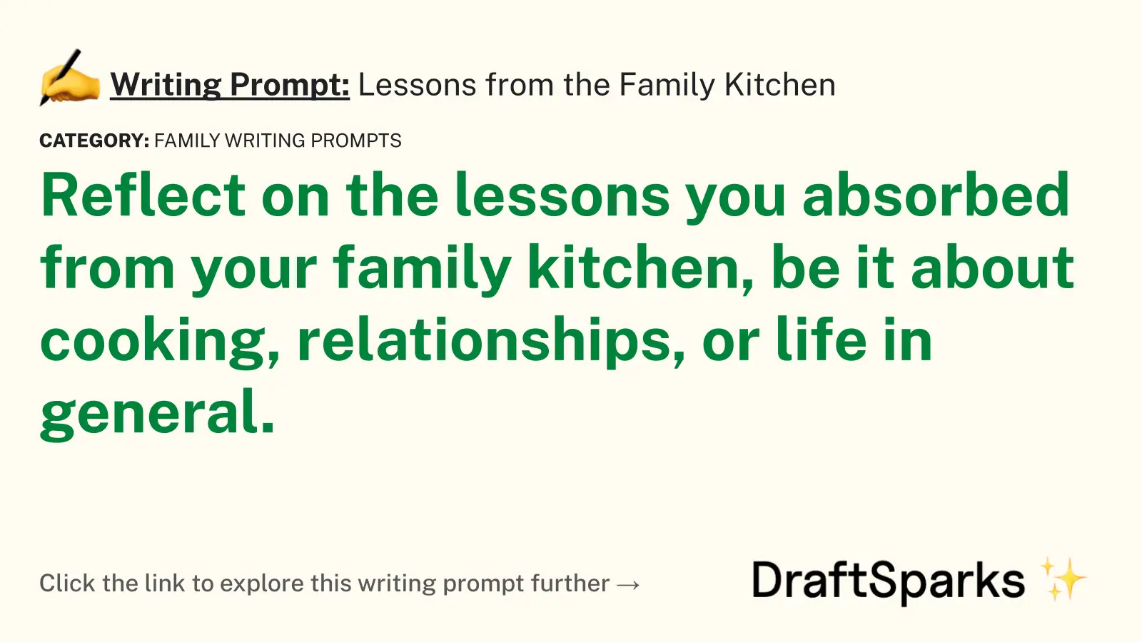 Lessons from the Family Kitchen