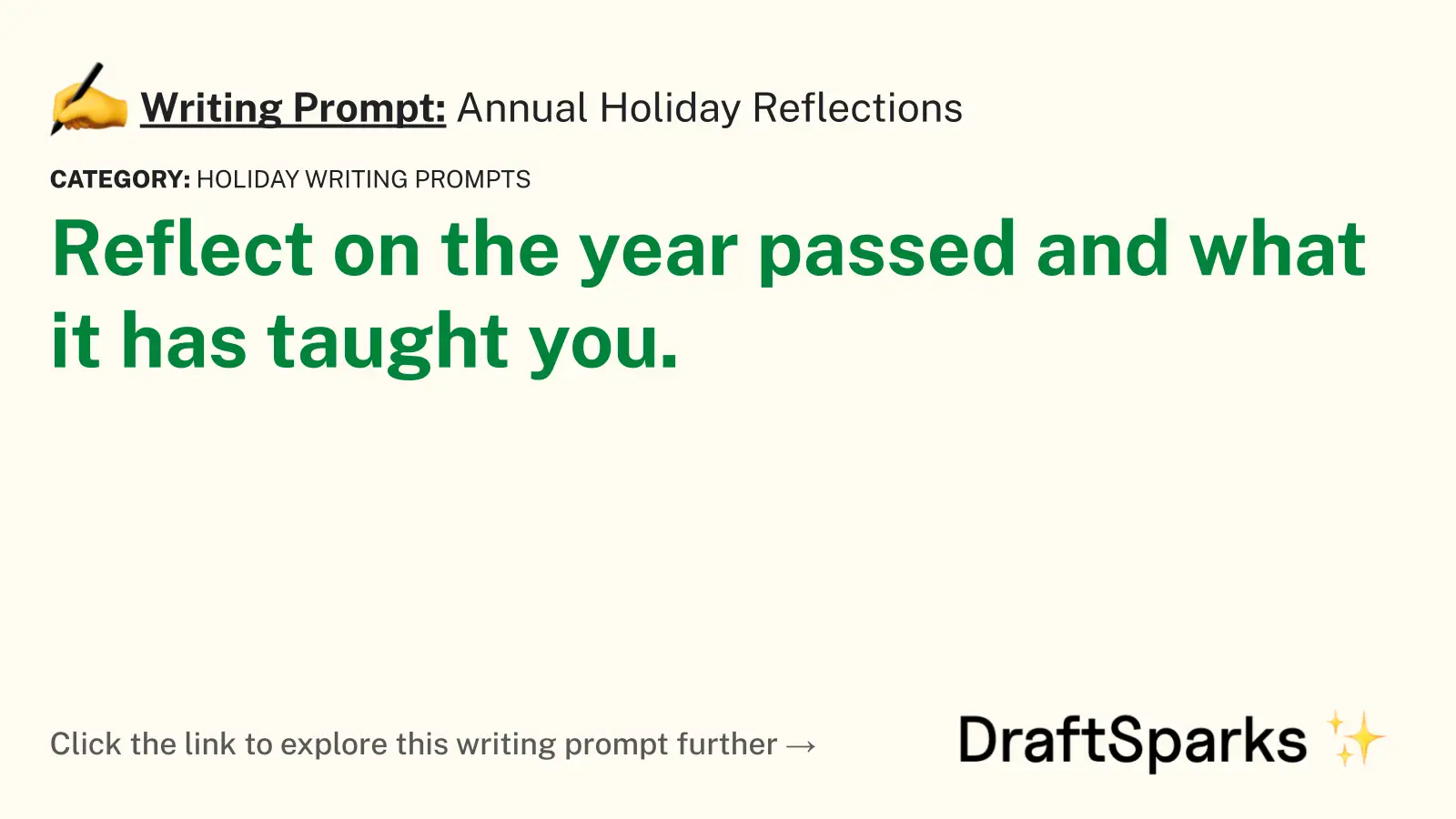 Annual Holiday Reflections