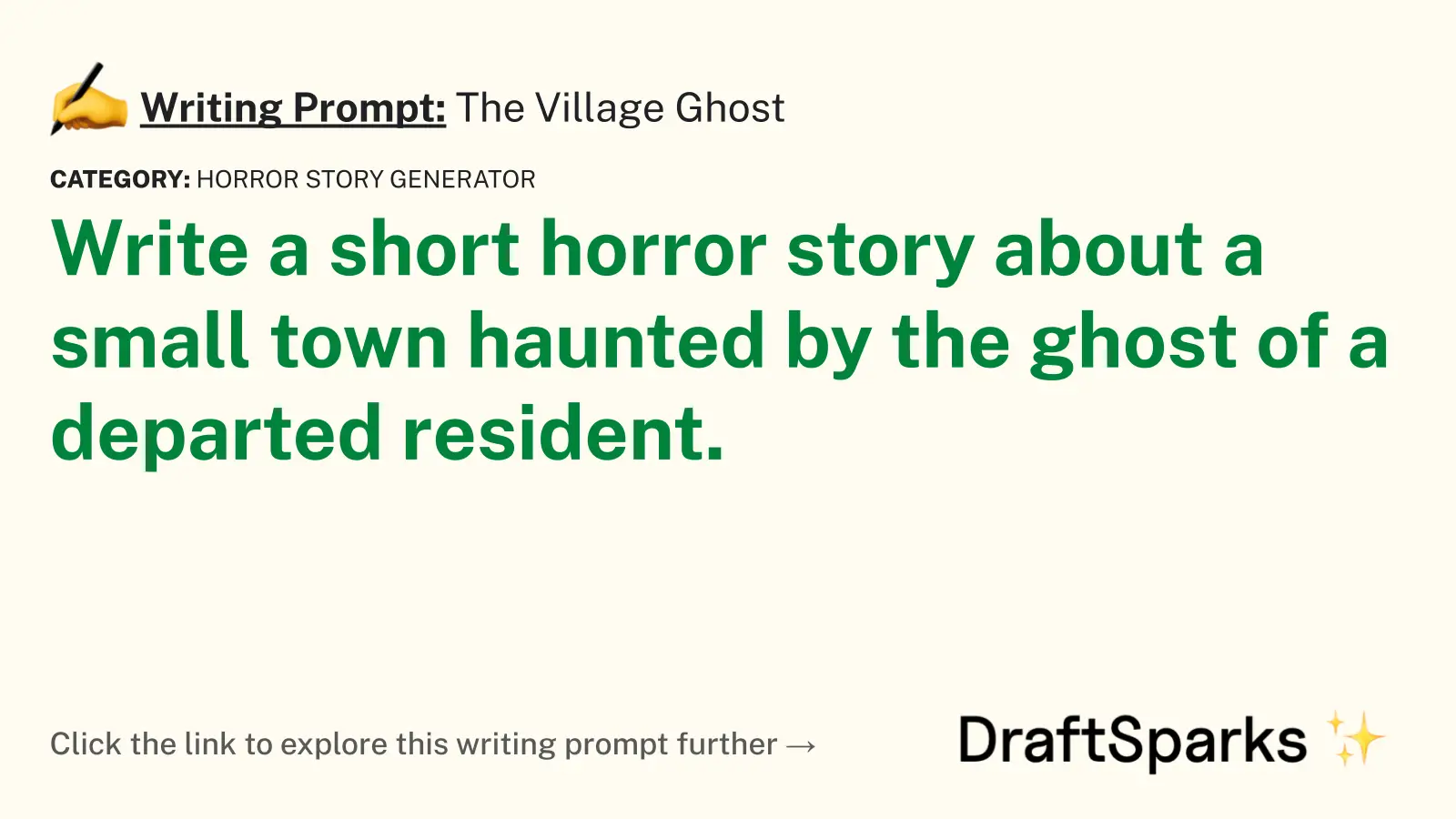 The Village Ghost