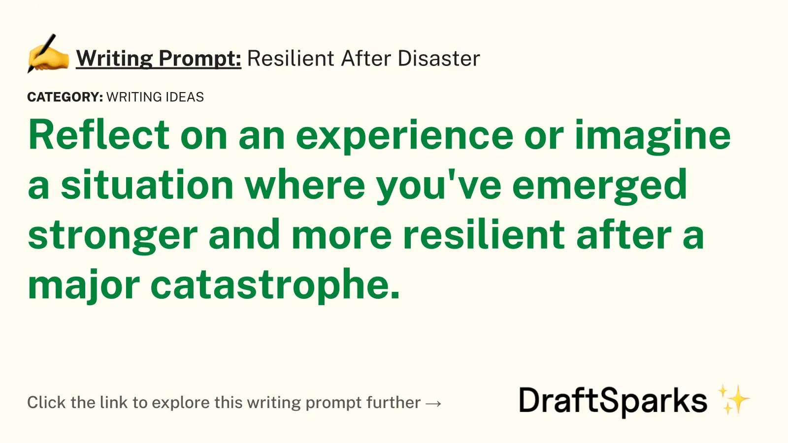 Resilient After Disaster