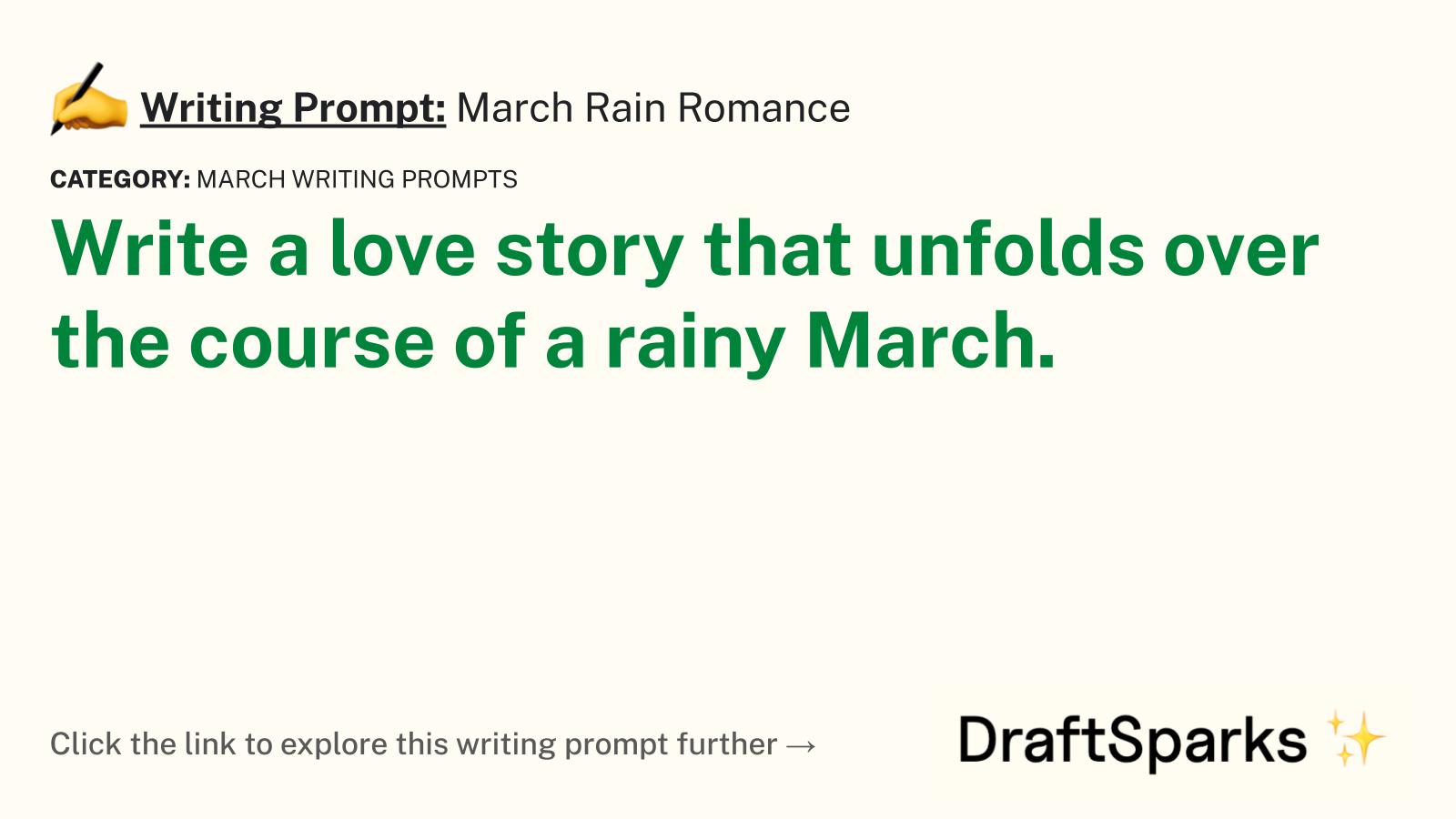 March Rain Romance