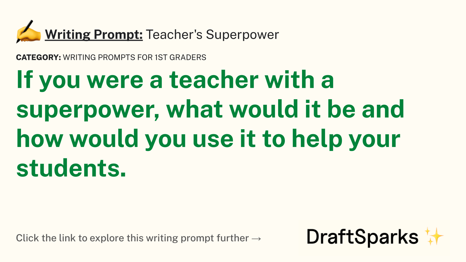 Teacher’s Superpower
