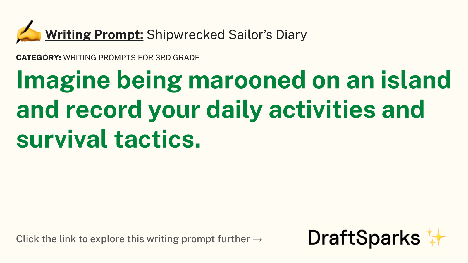 Shipwrecked Sailor’s Diary