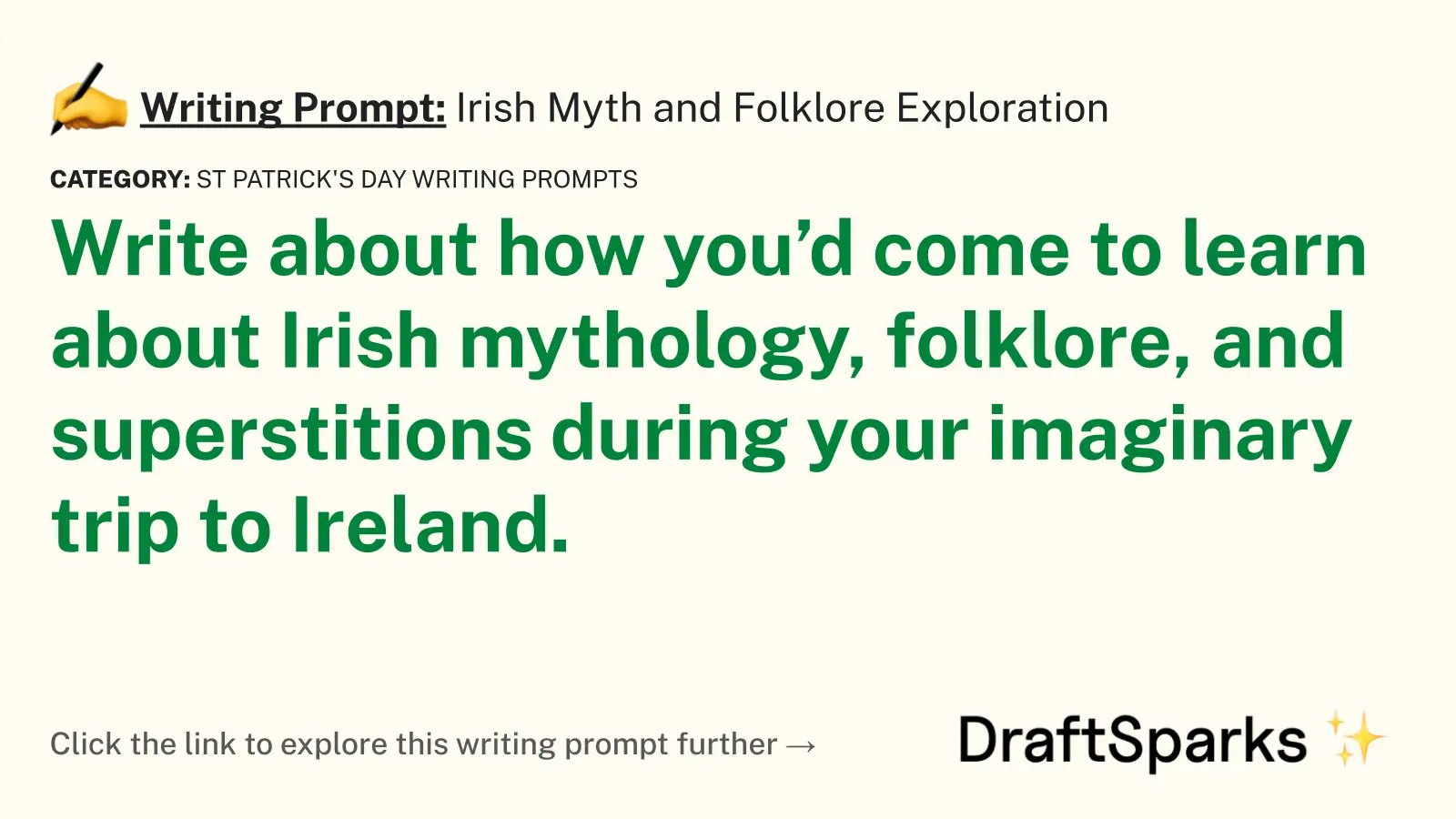 Irish Myth and Folklore Exploration