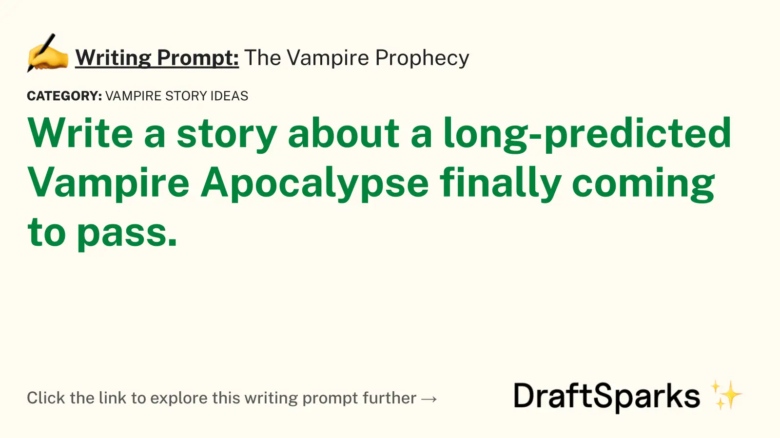The Vampire Prophecy