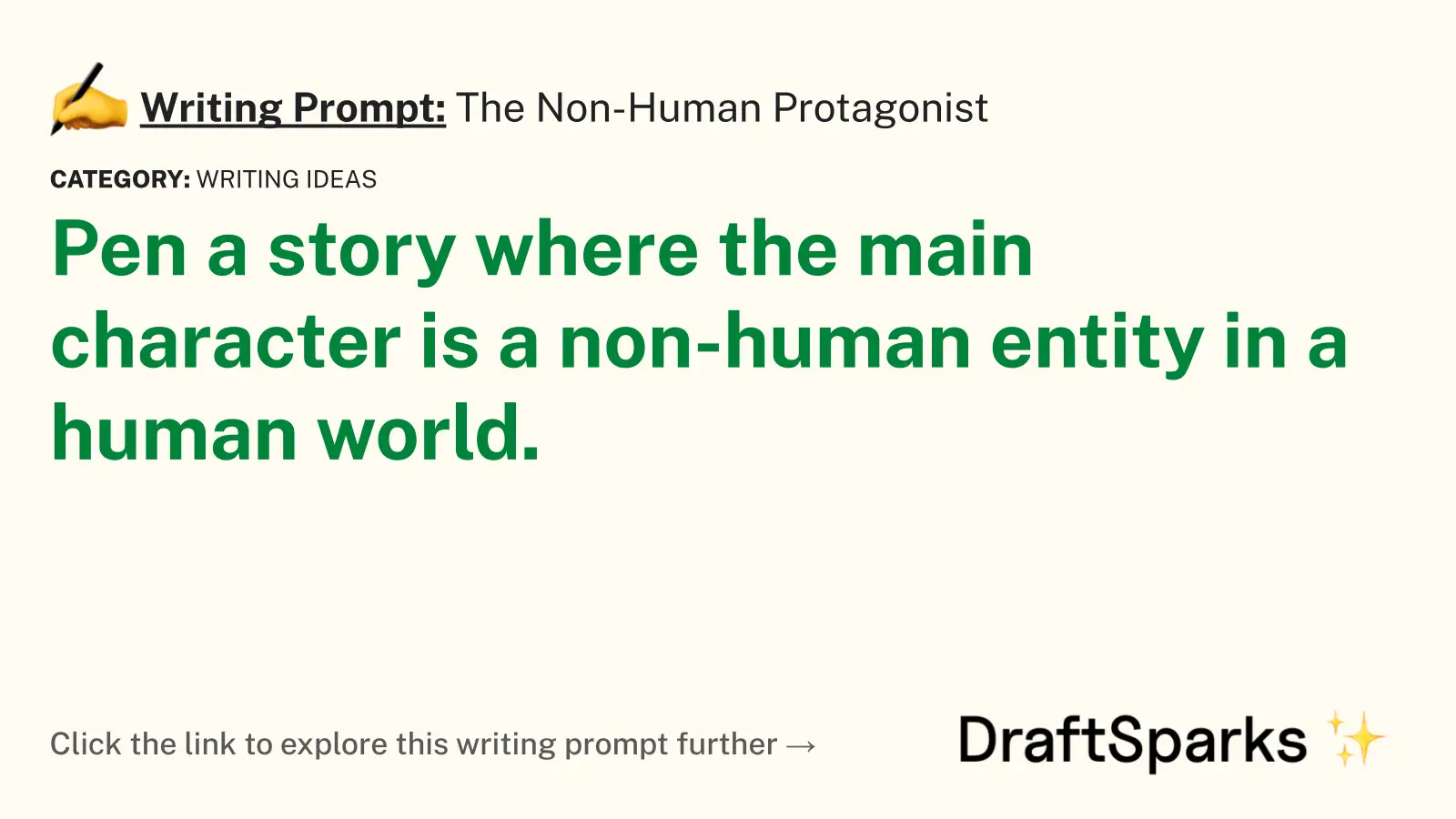 The Non-Human Protagonist