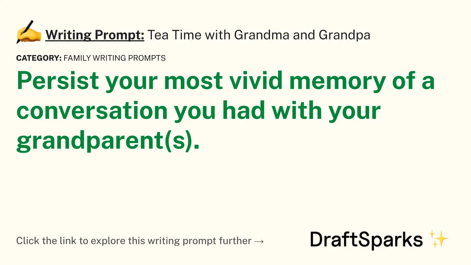 Tea Time with Grandma and Grandpa